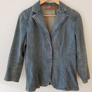 DANA BUCHMAN Denim Jean Blazer Jacket